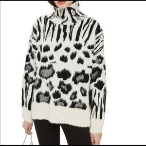 TOPSHOP black/white chunky sweater